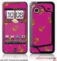 HTC Droid Incredible Skin Anchors Away Fuschia Hot Pink