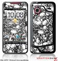 HTC Droid Incredible Skin Scattered Skulls White