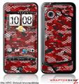 HTC Droid Incredible Skin HEX Mesh Camo 01 Red Bright