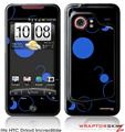 HTC Droid Incredible Skin - Lots of Dots Blue on Black
