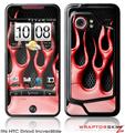 HTC Droid Incredible Skin - Metal Flames Red
