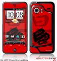 HTC Droid Incredible Skin - Oriental Dragon Black on Red