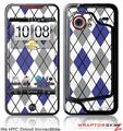 HTC Droid Incredible Skin - Argyle Blue and Gray