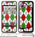 HTC Droid Incredible Skin - Argyle Red and Green