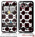 HTC Droid Incredible Skin - Red And Black Squared