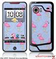 HTC Droid Incredible Skin - Flamingos on Blue