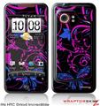 HTC Droid Incredible Skin - Twisted Garden Hot Pink and Blue