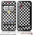HTC Droid Incredible Skin - Checkered Canvas Black and White