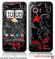HTC Droid Incredible Skin - Twisted Garden Gray and Red