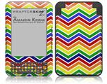 Zig Zag Rainbow - Decal Style Skin fits Amazon Kindle 3 Keyboard (with 6 inch display)