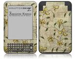 Flowers and Berries Yellow - Decal Style Skin fits Amazon Kindle 3 Keyboard (with 6 inch display)