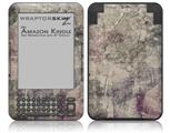 Pastel Abstract Gray and Purple - Decal Style Skin fits Amazon Kindle 3 Keyboard (with 6 inch display)