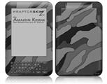 Camouflage Gray - Decal Style Skin fits Amazon Kindle 3 Keyboard (with 6 inch display)
