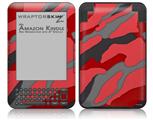 Camouflage Red - Decal Style Skin fits Amazon Kindle 3 Keyboard (with 6 inch display)