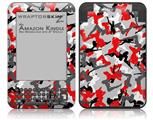 Sexy Girl Silhouette Camo Red - Decal Style Skin fits Amazon Kindle 3 Keyboard (with 6 inch display)