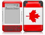 Canadian Canada Flag - Decal Style Skin fits Amazon Kindle 3 Keyboard (with 6 inch display)