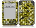 HEX Mesh Camo 01 Yellow - Decal Style Skin fits Amazon Kindle 3 Keyboard (with 6 inch display)