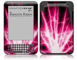 Lightning Pink - Decal Style Skin fits Amazon Kindle 3 Keyboard (with 6 inch display)