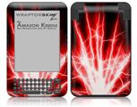 Lightning Red - Decal Style Skin fits Amazon Kindle 3 Keyboard (with 6 inch display)