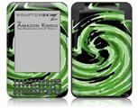 Alecias Swirl 02 Green - Decal Style Skin fits Amazon Kindle 3 Keyboard (with 6 inch display)