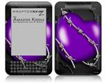Barbwire Heart Purple - Decal Style Skin fits Amazon Kindle 3 Keyboard (with 6 inch display)