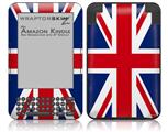 Union Jack 02 - Decal Style Skin fits Amazon Kindle 3 Keyboard (with 6 inch display)