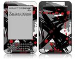Abstract 02 Red - Decal Style Skin fits Amazon Kindle 3 Keyboard (with 6 inch display)