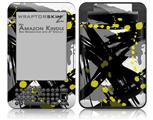 Abstract 02 Yellow - Decal Style Skin fits Amazon Kindle 3 Keyboard (with 6 inch display)