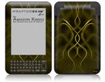 Abstract 01 Yellow - Decal Style Skin fits Amazon Kindle 3 Keyboard (with 6 inch display)