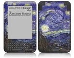 Vincent Van Gogh Starry Night - Decal Style Skin fits Amazon Kindle 3 Keyboard (with 6 inch display)