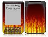 Fire on Black - Decal Style Skin fits Amazon Kindle 3 Keyboard (with 6 inch display)