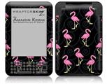 Flamingos on Black - Decal Style Skin fits Amazon Kindle 3 Keyboard (with 6 inch display)