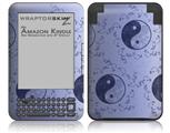 Feminine Yin Yang Blue - Decal Style Skin fits Amazon Kindle 3 Keyboard (with 6 inch display)