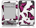 Butterflies Purple - Decal Style Skin fits Amazon Kindle 3 Keyboard (with 6 inch display)