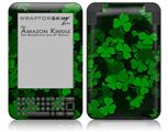 St Patricks Clover Confetti - Decal Style Skin fits Amazon Kindle 3 Keyboard (with 6 inch display)