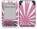 Rising Sun Japanese Flag Pink - Decal Style Skin fits Amazon Kindle 3 Keyboard (with 6 inch display)