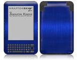 Simulated Brushed Metal Blue - Decal Style Skin fits Amazon Kindle 3 Keyboard (with 6 inch display)