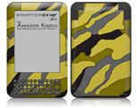 Camouflage Yellow - Decal Style Skin fits Amazon Kindle 3 Keyboard (with 6 inch display)