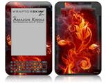 Fire Flower - Decal Style Skin fits Amazon Kindle 3 Keyboard (with 6 inch display)