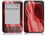 Mystic Vortex Red - Decal Style Skin fits Amazon Kindle 3 Keyboard (with 6 inch display)