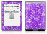Triangle Mosaic Purple - Decal Style Skin (fits 4th Gen Kindle with 6inch display and no keyboard)