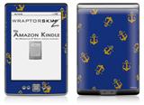 Anchors Away Blue - Decal Style Skin (fits 4th Gen Kindle with 6inch display and no keyboard)