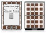 Squared Chocolate Brown - Decal Style Skin (fits 4th Gen Kindle with 6inch display and no keyboard)