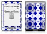 Boxed Royal Blue - Decal Style Skin (fits 4th Gen Kindle with 6inch display and no keyboard)