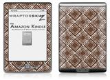 Wavey Chocolate Brown - Decal Style Skin (fits 4th Gen Kindle with 6inch display and no keyboard)