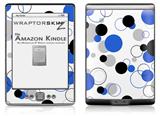 Lots of Dots Blue on White - Decal Style Skin (fits 4th Gen Kindle with 6inch display and no keyboard)