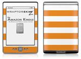 Kearas Psycho Stripes Orange and White - Decal Style Skin (fits 4th Gen Kindle with 6inch display and no keyboard)