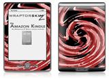 Alecias Swirl 02 Red - Decal Style Skin (fits 4th Gen Kindle with 6inch display and no keyboard)