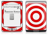 Bullseye Red and White - Decal Style Skin (fits 4th Gen Kindle with 6inch display and no keyboard)