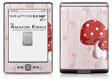 Mushrooms Red - Decal Style Skin (fits 4th Gen Kindle with 6inch display and no keyboard)